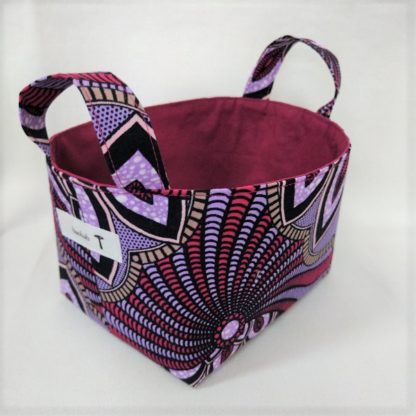 <span style="color: #ff6347; font-style: bold;">【売切】</span><br>129<br>アフリカ布で作った小物入れ（小）<br>パープル - 画像 (2)