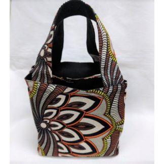 <span style="color: #ff6347; font-style: bold;">【売切】</span><br>059アフリカ布のトートバッグ<br>小<br>ブラウン