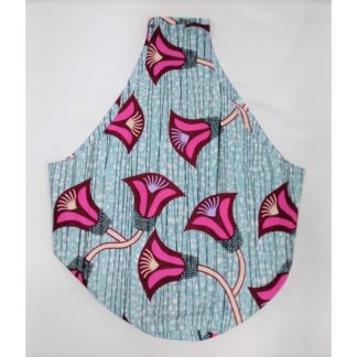 <span style="color: #ff6347; font-style: bold;">【売切】</span><br>028<br>アフリカ布の<br>肩がけバッグ<br>ピンク＆ライトブルー