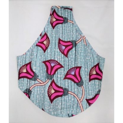 <span style="color: #ff6347; font-style: bold;">【売切】</span><br>028<br>アフリカ布の<br>肩がけバッグ<br>ピンク＆ライトブルー