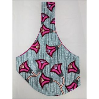 <span style="color: #ff6347; font-style: bold;">【売切】</span><br>027<br>アフリカ布の<br>斜めがけバッグ<br>ピンク＆ライトブルー