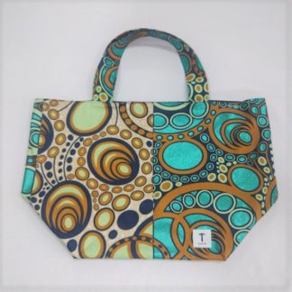 <span style="color: #ff6347; font-style: bold;">【売切】</span><br>120<br>アフリカ布の<br>エコバッグ（大） <br>グリーンラメ