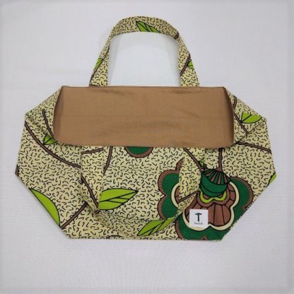 <span style="color: #ff6347; font-style: bold;">【売切】</span><br>112<br>アフリカ布の<br>エコバッグ（大） <br>グリーンボタニカル - 画像 (2)