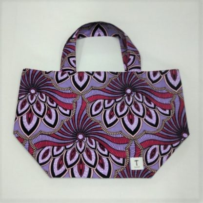 <span style="color: #ff6347; font-style: bold;">【売切】</span><br>106<br>アフリカ布の<br>エコバッグ（大） <br>パープル