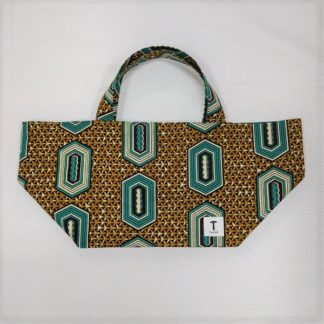 <span style="color: #ff6347; font-style: bold;">【売切】</span><br>108<br>アフリカ布の<br>エコバッグ<br>ブラウン