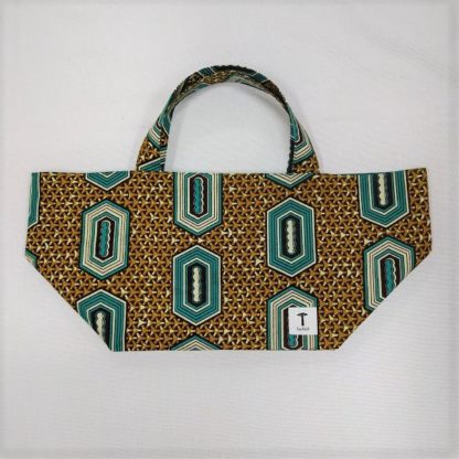 <span style="color: #ff6347; font-style: bold;">【売切】</span><br>108<br>アフリカ布の<br>エコバッグ<br>ブラウン