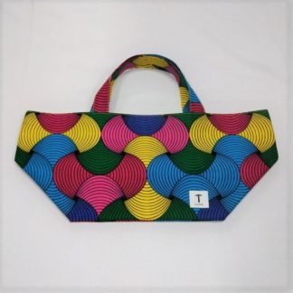 <span style="color: #ff6347; font-style: bold;">【売切】</span><br>107<br>アフリカ布の<br>エコバッグ<br>マルチカラー