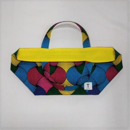 <span style="color: #ff6347; font-style: bold;">【売切】</span><br>107<br>アフリカ布の<br>エコバッグ<br>マルチカラー - 画像 (2)