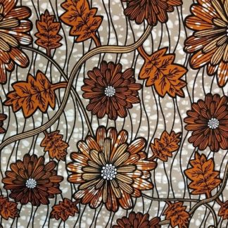 <span style=<span style="color: #ff6347; font-style: bold;">【売切】</span><br>006アフリカ布<br>◎オランダ直輸入<br>brown&flower