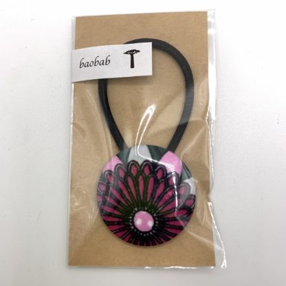 <span style="color: #ff6347; font-style: bold;">【売切】</span><br>026<br>アフリカ布の<br>ヘアゴム<br>pink_flower