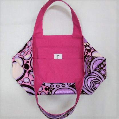 <span style="color: #ff6347; font-style: bold;">【売切】</span><br>054アフリカ布のトートバッグ<br>中<br>パープルラメ - 画像 (2)