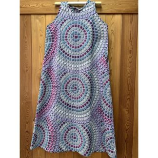 <span style="color: #ff6347; font-style: bold;">【売切】</span><br>059<br>アフリカ布の<br>ワンピースM<br>purple