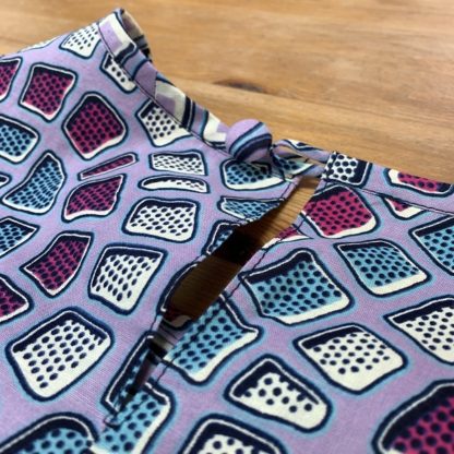 <span style="color: #ff6347; font-style: bold;">【売切】</span><br>059<br>アフリカ布の<br>ワンピースM<br>purple - 画像 (3)