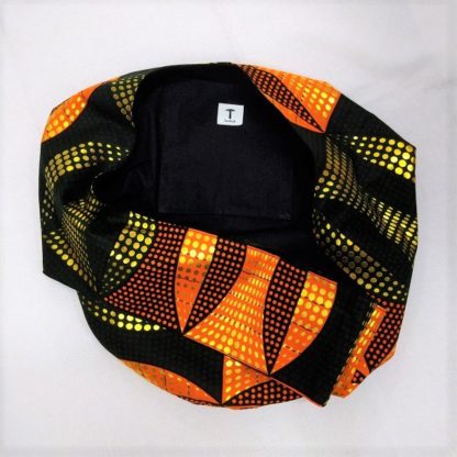 <span style="color: #ff6347; font-style: bold;">【売切】</span><br>019<br>アフリカ布の<br>斜めがけバッグ<br>ブラック＆ゴールド - 画像 (2)