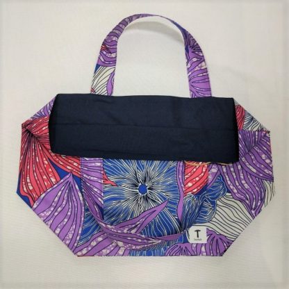 <span style="color: #ff6347; font-style: bold;">【売切】</span><br>293<br>アフリカ布の<br>エコバッグ（大） <br>レッド＆パープル - 画像 (2)