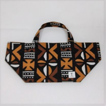 <span style="color: #ff6347; font-style: bold;">【売切】</span><br>289<br>アフリカ布の<br>エコバッグ<br>ブラウン＆ブラック