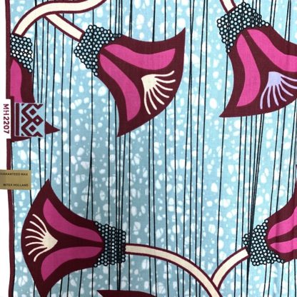 <span style="color: #ff6347; font-style: bold;">【売切】</span><br>004アフリカ布<br>◎オランダ直輸入<br>blue&flower