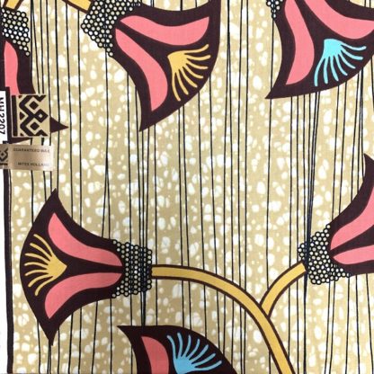 <span style="color: #ff6347; font-style: bold;">【売切】</span><br>003アフリカ布<br>◎オランダ直輸入<br>flower