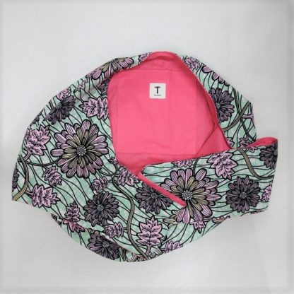 <span style="color: #ff6347; font-style: bold;">【売切】</span><br>016<br>アフリカ布の<br>斜めがけバッグ<br>ピンクボタニカル - 画像 (2)