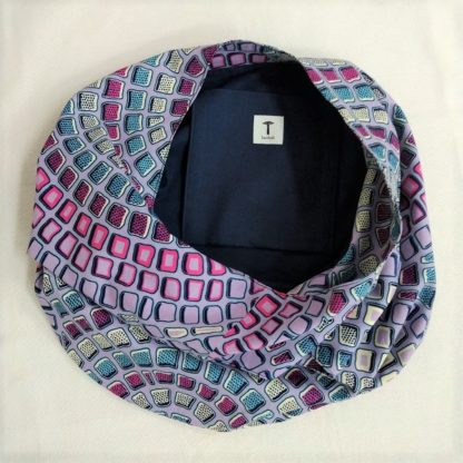 <span style="color: #ff6347; font-style: bold;">【売切】</span><br>011<br>アフリカ布の<br>肩がけバッグ<br>パープルサークル - 画像 (2)