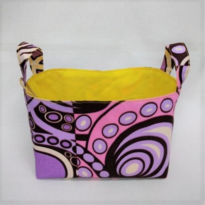 <span style="color: #ff6347; font-style: bold;">【売切】</span><br>118<br>アフリカ布で作った小物入れ（小）<br>ピンク＆パープル