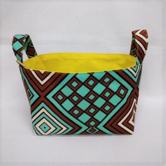 <span style="color: #ff6347; font-style: bold;">【売切】</span><br>117<br>アフリカ布で作った小物入れ（小）<br>チョコミント