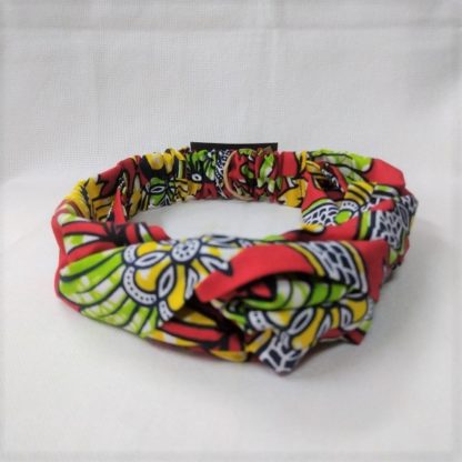 <span style="color: #ff6347; font-style: bold;">【売切】</span><br>167<br>アフリカ布の<br>ヘアバンド<br>レッド＆グリーン