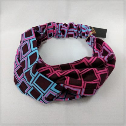 <span style="color: #ff6347; font-style: bold;">【売切】</span><br>163<br>アフリカ布の<br>ヘアバンド<br>レッド＆ブルー