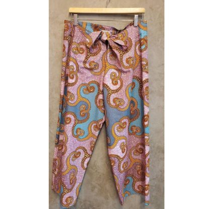 <span style="color: #ff6347; font-style: bold;">【売切】</span><br>042<br>アフリカ布の<br>パンツM<br>pink