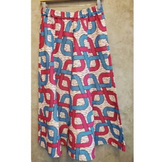 <span style="color: #ff6347; font-style: bold;">【売切】</span><br>041<br>アフリカ布の<br>フレアパンツ<br>サイズM