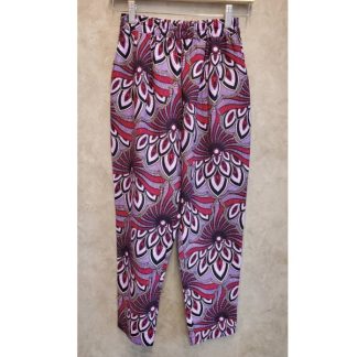 <span style="color: #ff6347; font-style: bold;">【売切】</span><br>043<br>アフリカ布の<br>タックパンツ<br>purple