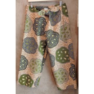 <span style="color: #ff6347; font-style: bold;">【売切】</span><br>039<br>アフリカ布の<br>パンツM<br>lightbrown