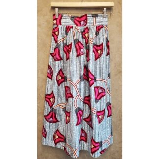 <span style="color: #ff6347; font-style: bold;">【売切】</span><br>052<br>アフリカ布の<br>スカート<br>blue