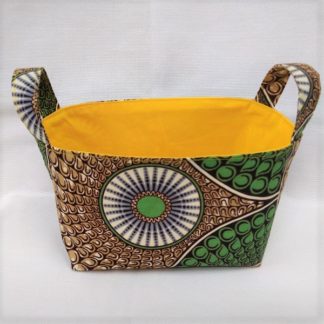 <span style="color: #ff6347; font-style: bold;">【売切】</span><br>101<br>アフリカ布で作った小物入れ(小)<br>グリーンサークル