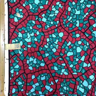 <span style="color: #ff6347; font-style: bold;">【売切】</span><br>107アフリカ布<br>◎オランダ直輸入<br>red&green