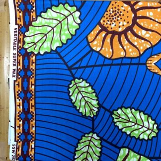 <span style="color: #ff6347; font-style: bold;">【売切】</span>109アフリカ布<br>◎オランダ直輸入<br>blue