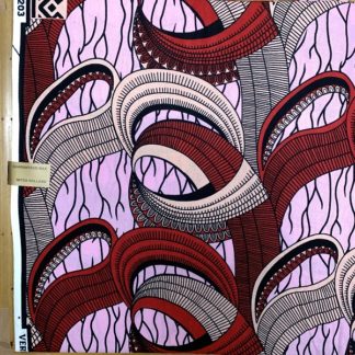 <span style="color: #ff6347; font-style: bold;">【売切】</span><br>105アフリカ布<br>◎オランダ直輸入<br>red&pink