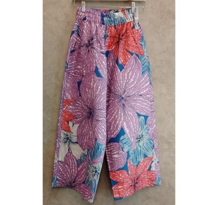 <span style="color: #ff6347; font-style: bold;">【売切】</span><br>037<br>アフリカ布の<br>ストレートパンツ<br>flower