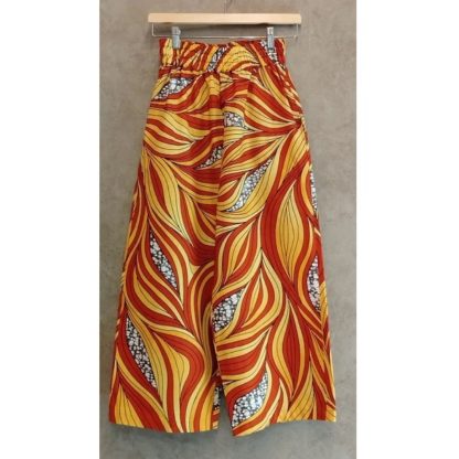 <span style="color: #ff6347; font-style: bold;">【売切】</span><br>036<br>アフリカ布の<br>ストレートパンツ<br>orange