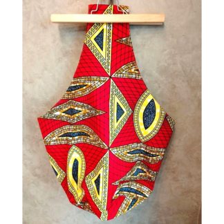 <span style="color: #ff6347; font-style: bold;">【売切】</span><br>003<br>アフリカ布の<br>肩がけバッグ<br>レッド