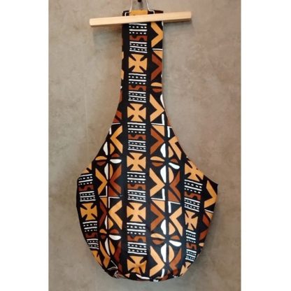 <span style="color: #ff6347; font-style: bold;">【売切】</span><br>006<br>アフリカ布の<br>斜めがけバッグ<br>brown