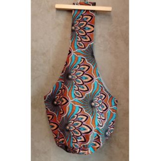 <span style="color: #ff6347; font-style: bold;">【売切】</span><br>005<br>アフリカ布の<br>斜めがけバッグ<br>brown&blue