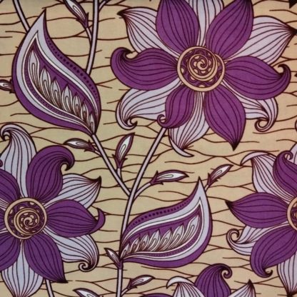 <span style="color: #ff6347; font-style: bold;">【売切】</span><br>116アフリカ布<br>◎オランダ直輸入<br>purple&flower