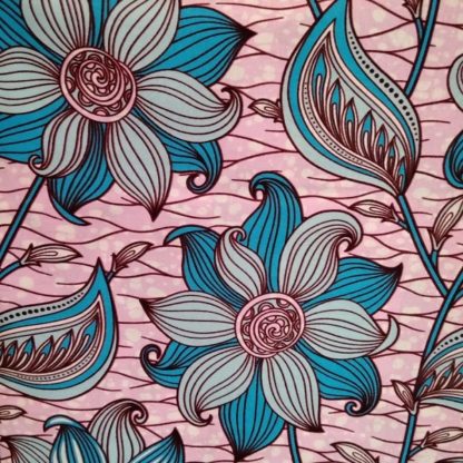118アフリカ布<br>◎オランダ直輸入<br>pink&flower