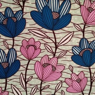 <span style="color: #ff6347; font-style: bold;">【売切】</span><br>120アフリカ布<br>◎オランダ直輸入<br>pink_flower