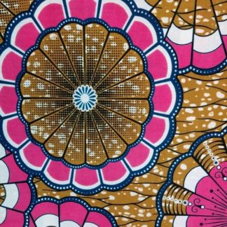 <span style="color: #ff6347; font-style: bold;">【売切】</span><br>122アフリカ布<br>◎オランダ直輸入<br>pink&orange