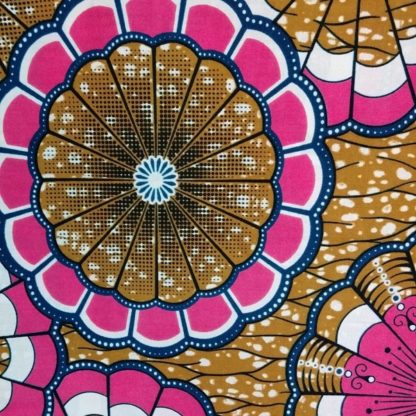 <span style="color: #ff6347; font-style: bold;">【売切】</span><br>122アフリカ布<br>◎オランダ直輸入<br>pink&orange