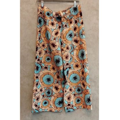 <span style="color: #ff6347; font-style: bold;">【売切】</span><br>020<br>アフリカ布の<br>パンツM<br>blue&orange