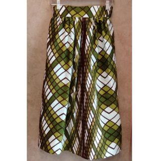 <span style="color: #ff6347; font-style: bold;">【売切】</span><br>030<br>アフリカ布の<br>スカート<br>green