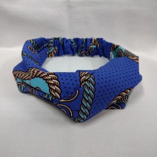 <span style="color: #ff6347; font-style: bold;">【売切】</span><br>151<br>アフリカ布の<br>ヘアバンド<br>ブルー
